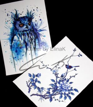 Dripping Owl-siirtokuvaMIX - Glitter by ElinaK