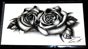 Roses BlackWhite -siirtokuva - Glitter by ElinaK