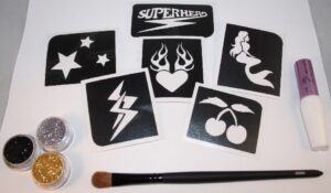 SUPERHERO -glittertatuointisetti