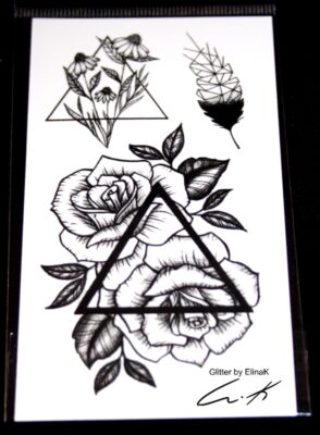Triangle Roses -siirtokuva - Glitter by ElinaK